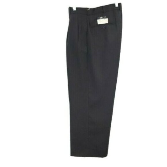 Pronti Men's Brown Dress Pants Pleated Regular Hem Striped Pattern Size 32" - Picture 2 of 4